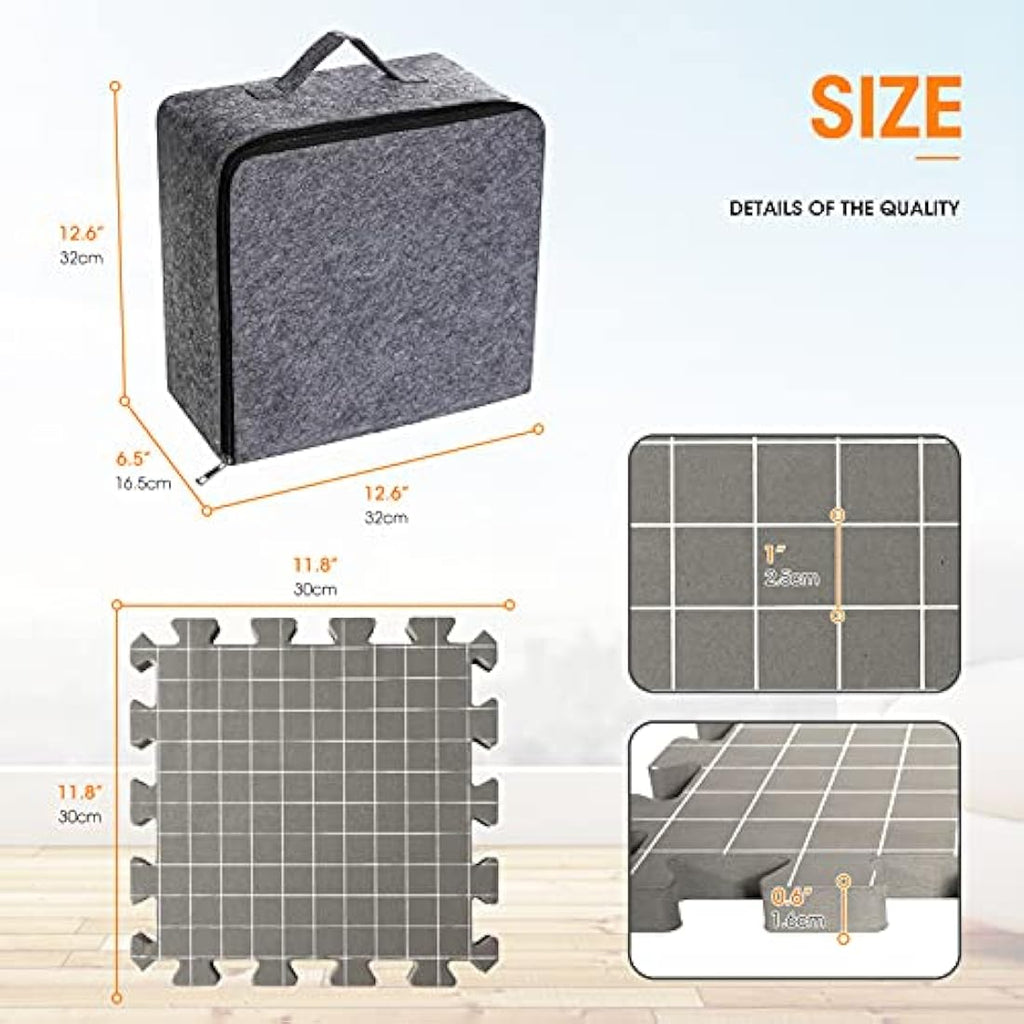 Mardili Knitting Blocking Mats – 9-Pack Extra Thick Foam Boards with T-Pins