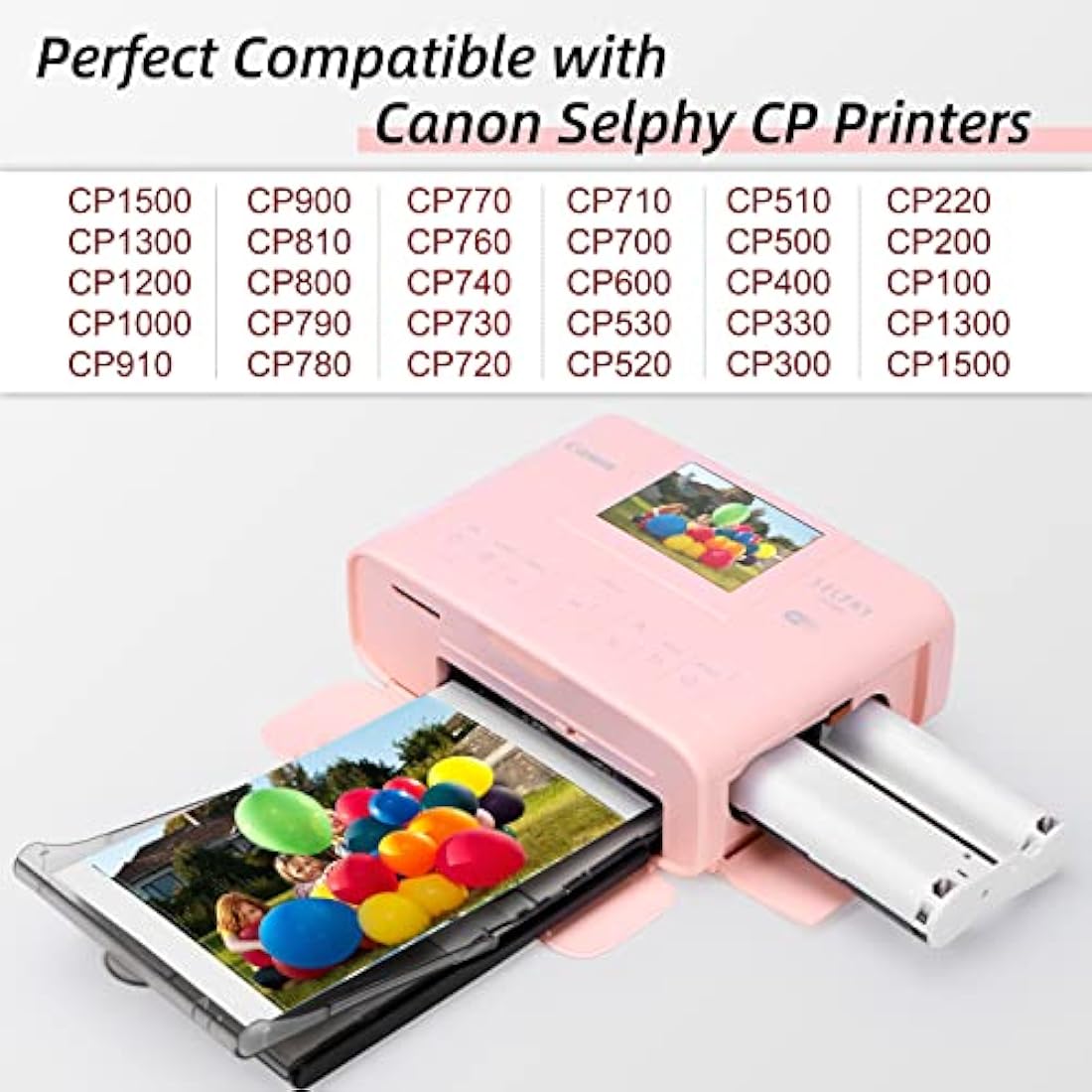 KP-108IN Photo Paper & Ink for Canon Selphy CP1500 CP1300 - 216 Sheets