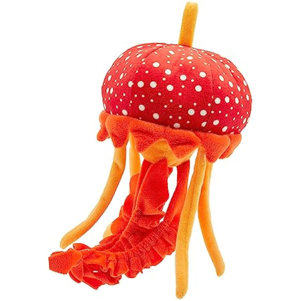 Zappi Co Jellyfish Plush Toy – 100% Recycled Orange Stuffed Animal (33cm)