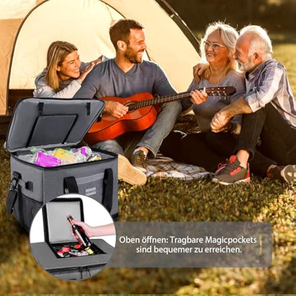 INSMEER 48L Large Insulated Cooler Bag | 65 Cans Waterproof Foldable Bag