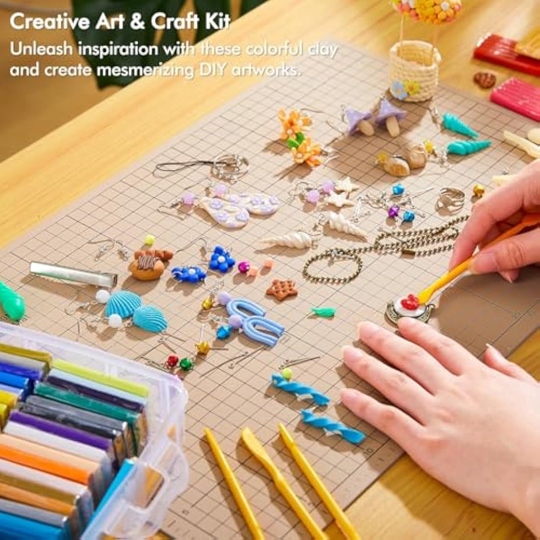 Shuttle Art 82 Colors Polymer Clay Kit – Oven Bake Modeling Clay with Tools