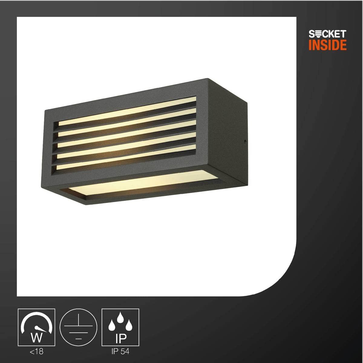 SLV Box-L Wall Light – Modern Anthracite Aluminum Outdoor Sconce