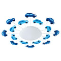 Eglo Viki 1 Kids Car Ceiling Light | Blue Steel & Glow-in-Dark Glass