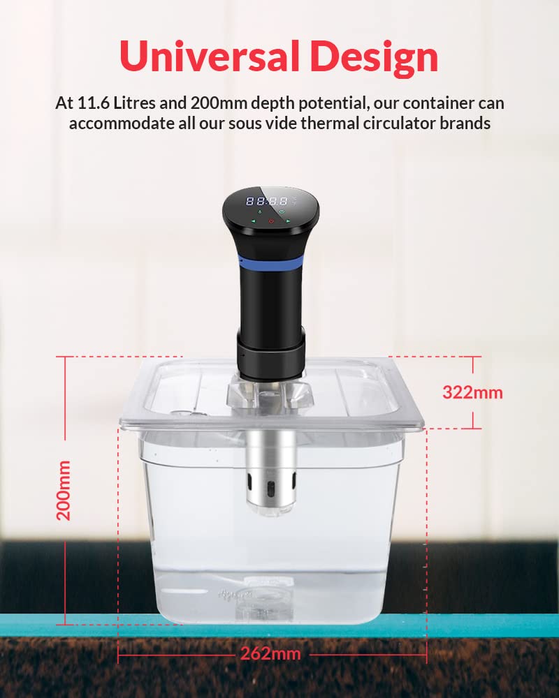 SousVideTools 11.6L Sous Vide Container | BPA Free Polycarbonate Tank