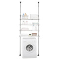 BAOYOUNI 4-Tier Over Toilet Storage Rack – Expandable Tension Shelf