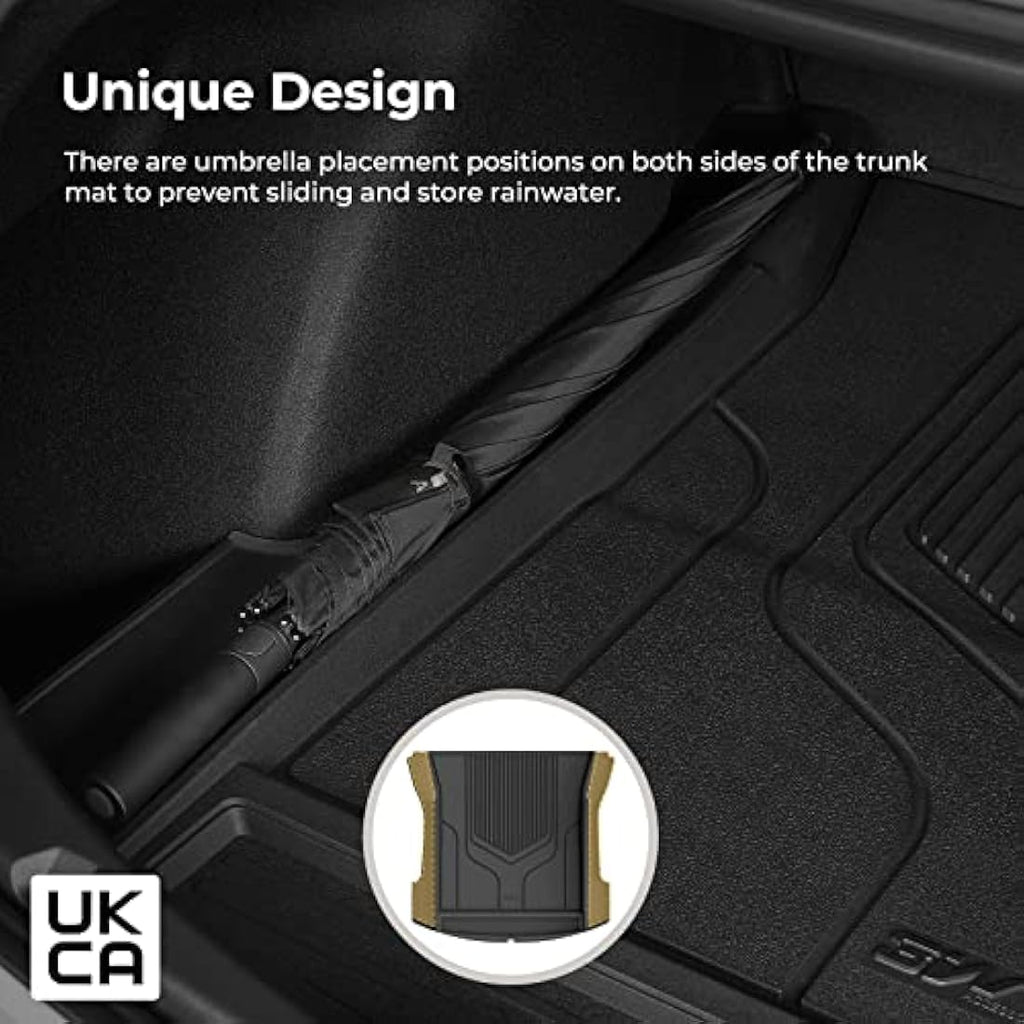 3W Tesla Model 3 Boot Liner (2017-2023) | Waterproof TPE Trunk Mat