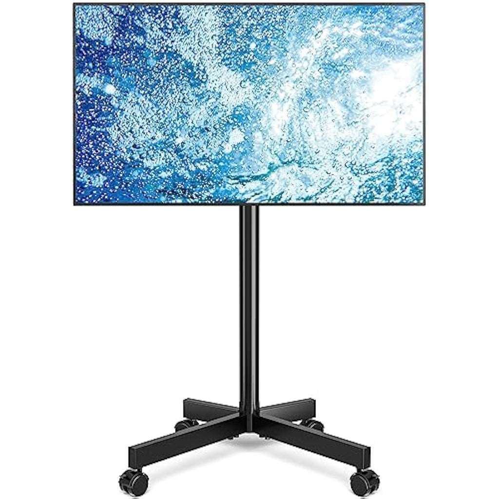 RFIVER Mobile TV Stand | Rolling TV Cart for 23-65 Inch Screens