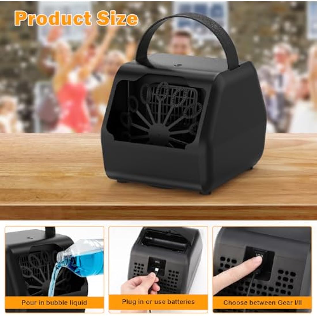 Jolof Store Portable Electric Bubble Machine | 16000+ BPM | USB Powered
