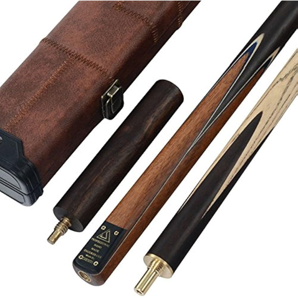 CUESOUL 57" 3/4 Jointed Rosewood Snooker Cue Set with Case | 9.5mm Tip
