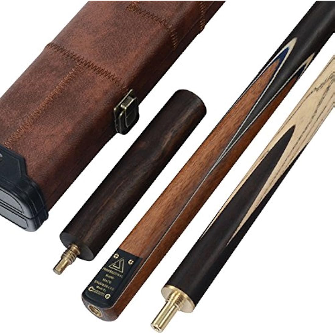 CUESOUL 57" 3/4 Jointed Rosewood Snooker Cue Set with Case | 9.5mm Tip