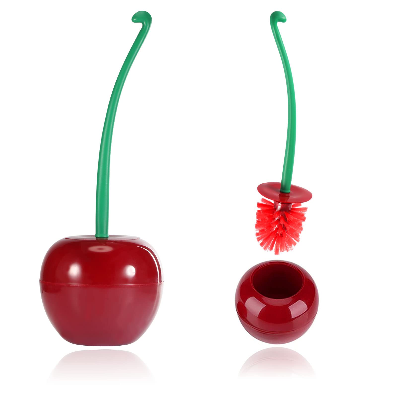 Konesky Cherry Toilet Brush and Holder Set – Novelty ABS Cleaning Tool