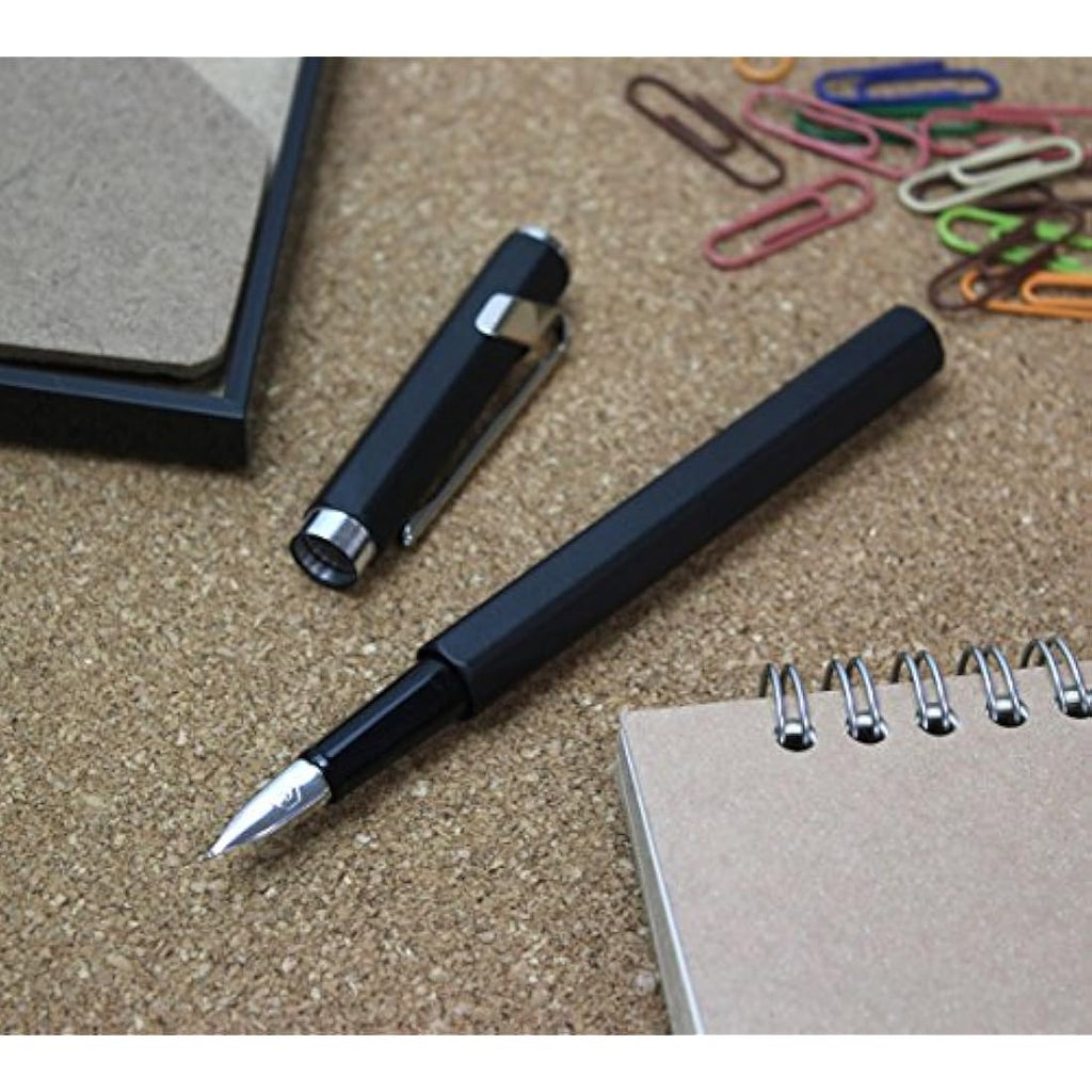 Caran d'Ache 849 Fountain Pen – Black Metal Body, Extra Fine EF Nib