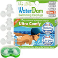 WaterDam Waterproof Silicone Swimming Ear Plugs – Clear (Medium & Large)