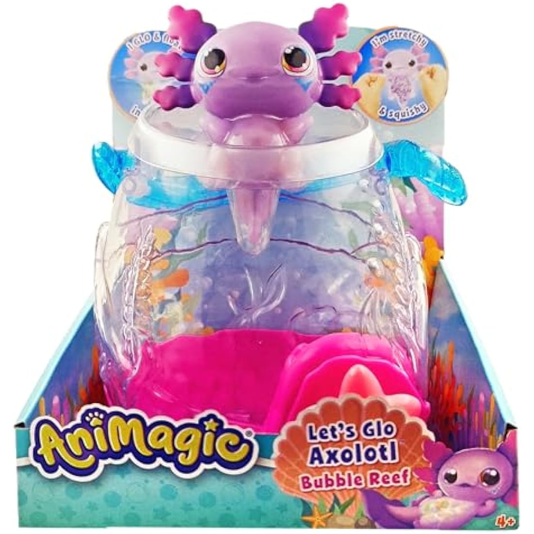 Animagic Let's Glo Axolotl Bubble Reef – Interactive Magic Aquarium