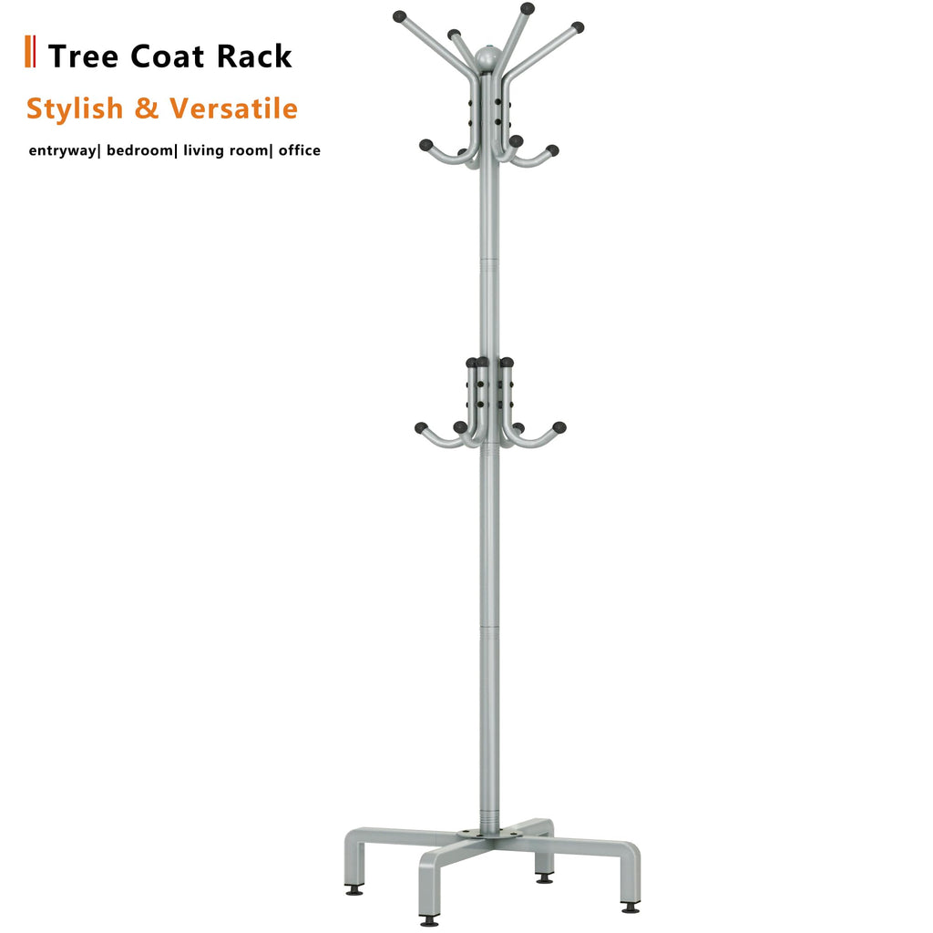 chunyangjingpin Coat Rack Stand with Adjustable Square Feet & Decorative Ball, 178 x 54 x 40cm Metal Coat Tree - image 4