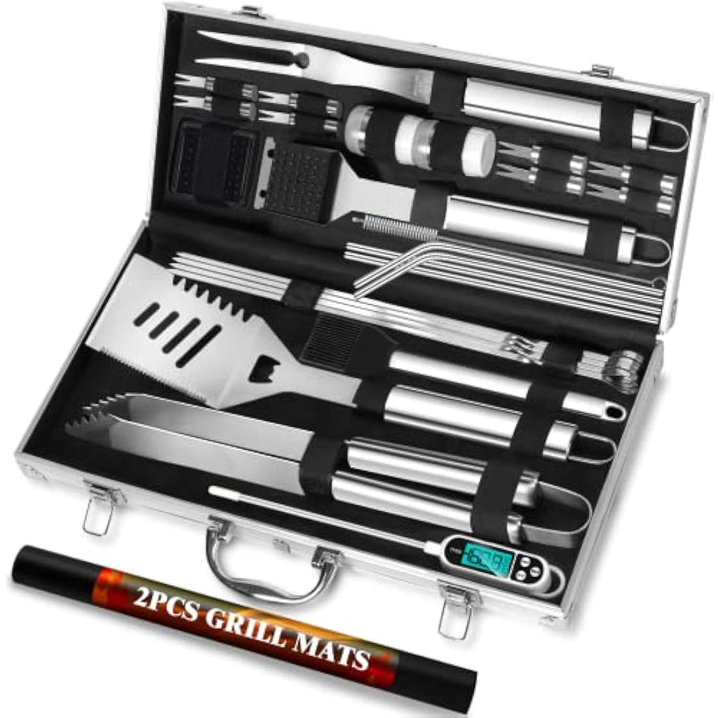 ROMANTICIST 29pcs BBQ Grill Tool Set | Stainless Steel Grilling Accessories
