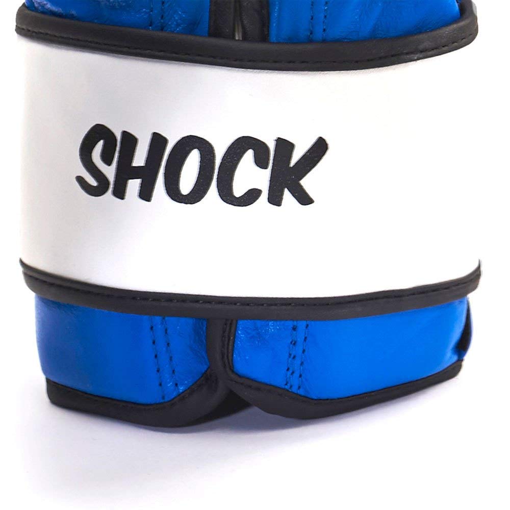 Leone 1947 Shock Boxing Gloves – Blue Leather Sparring Gear – 12 oz
