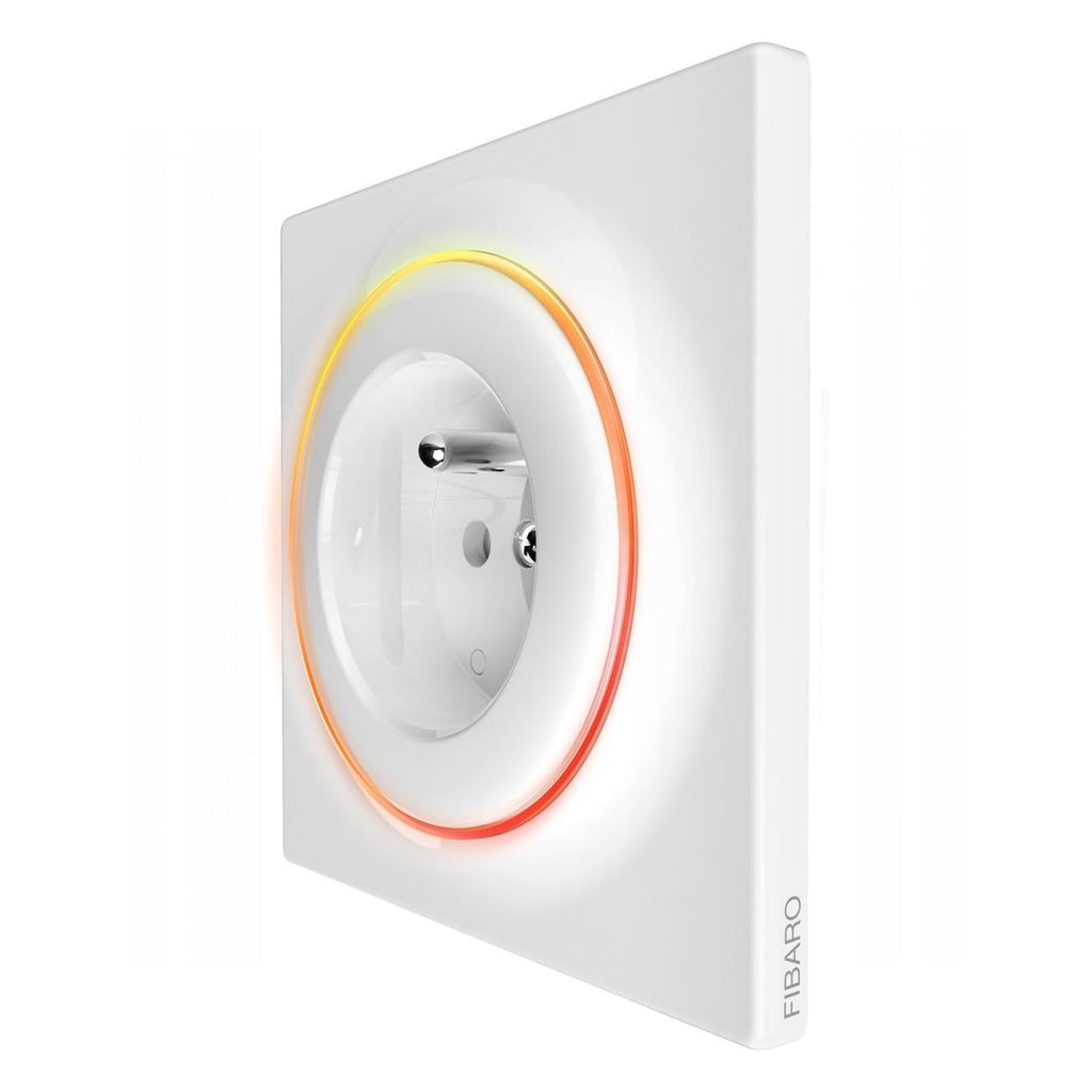 Fibaro Walli Type E Smart Outlet – Z-Wave Plus Socket with Energy Meter