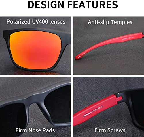 Polarized Wrap Around Sport Sunglasses for Cycling & Fishing