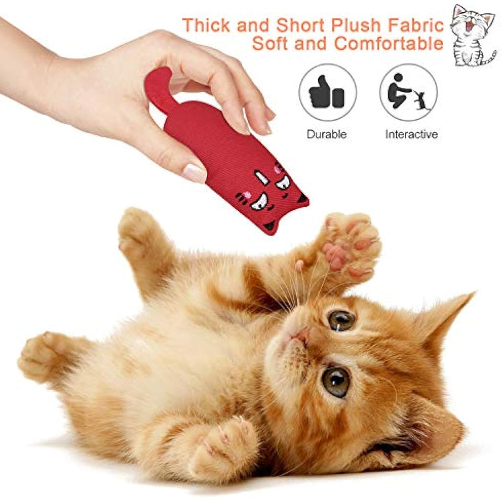 Jolof Store Catnip Toys for Indoor Cats – 3-Pack Plush Teething Toys