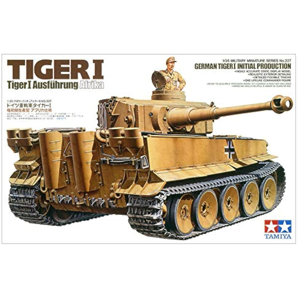 Tamiya Tiger I Initial Production WWII Tank Model Kit - 1:35 Scale