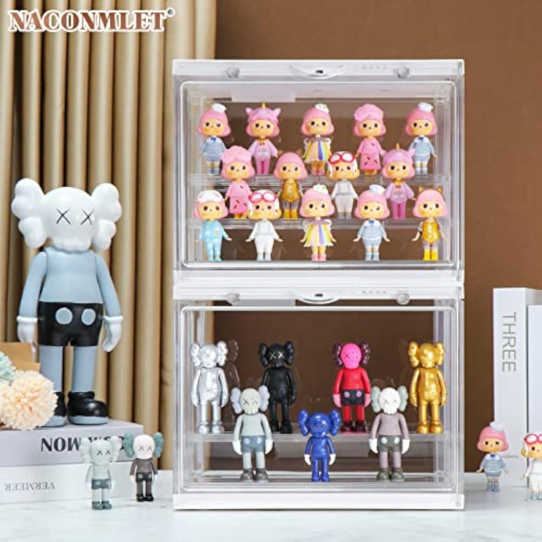 3-Tier Acrylic Display Case with LED Light for Figures