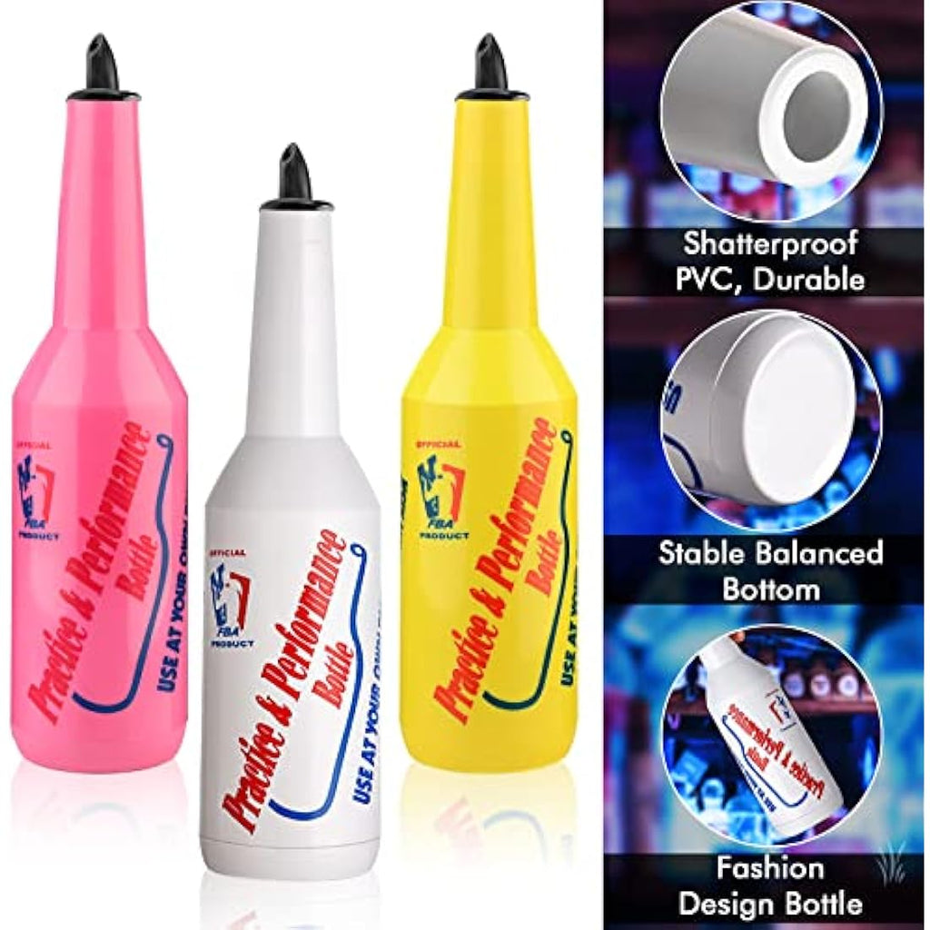 SuproBarware Flair Bottle Set - 3 Pack Shatterproof 750ml Practice Props