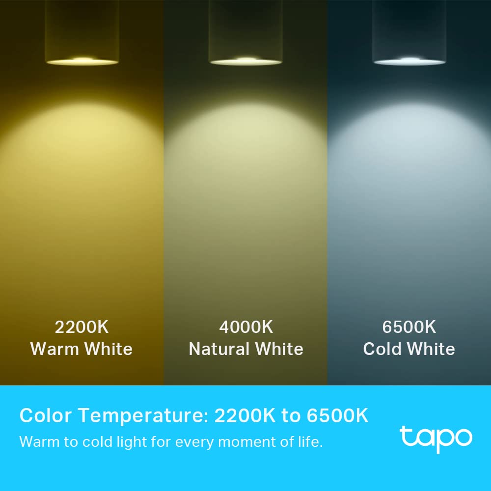 Tapo L630 Smart WLAN GU10 Light Bulb – Dimmable Multicolour LED, 4 Pack
