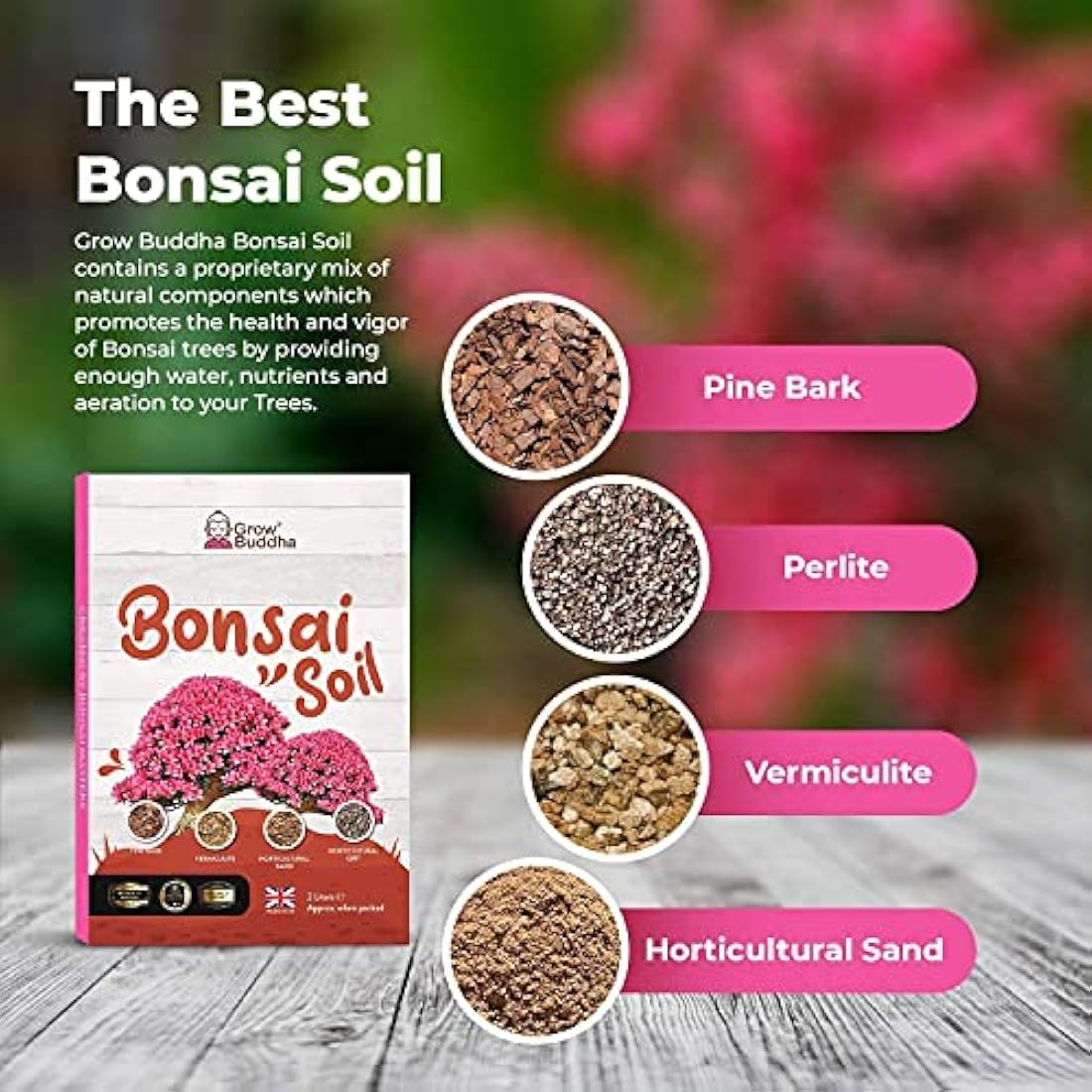 Grow Buddha Bonsai Soil - Premium Potting Mix for Drainage & Aeration