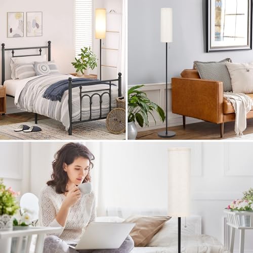 Aooshine Modern Floor Lamp | 64'' Tall Standing Light with Linen Shade