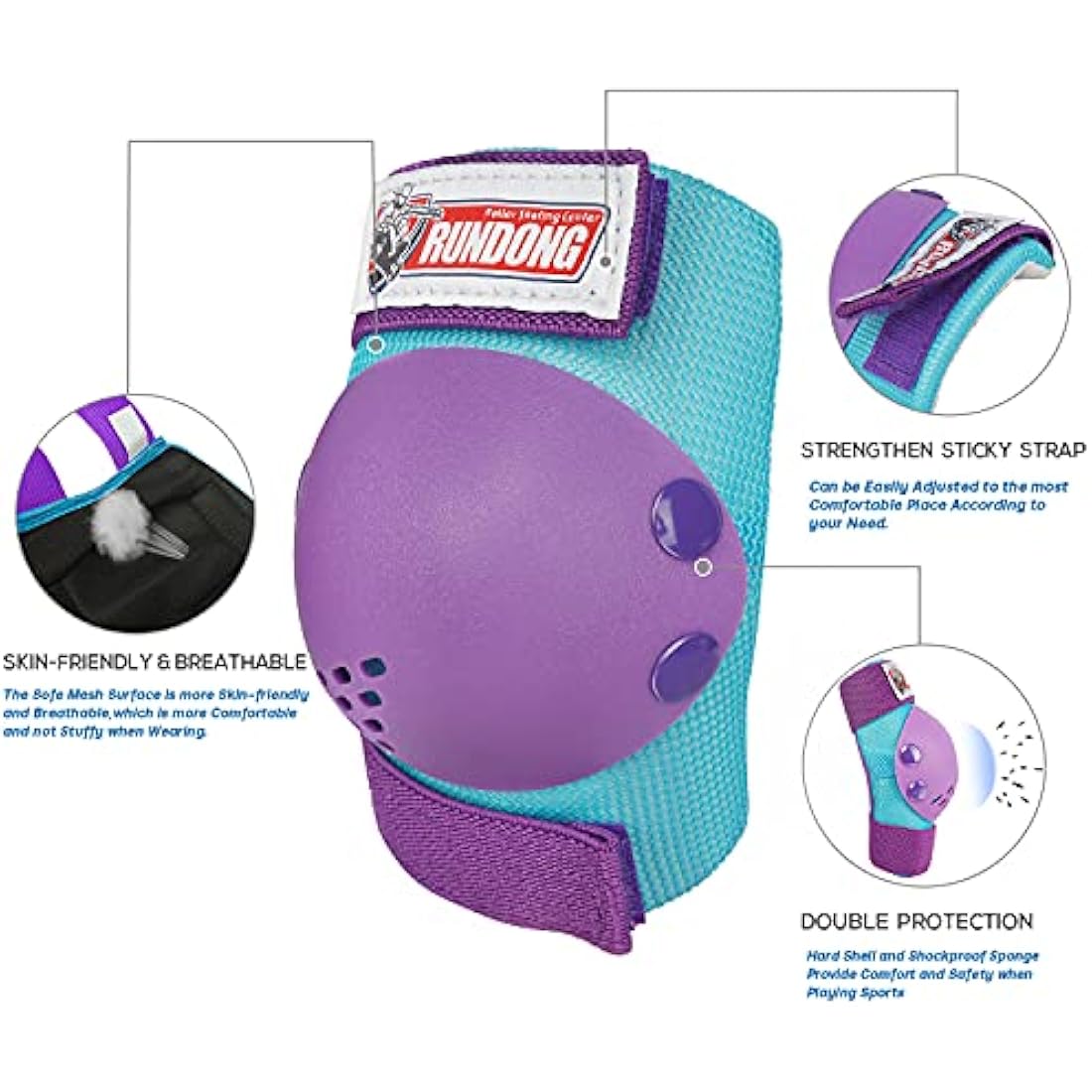 Jolof Store Kids Protective Gear Set – Knee Elbow Wrist Pads for 3-15