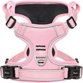 HEELE No-Pull Dog Harness | Reflective Adjustable Nylon Vest - Pink, XL