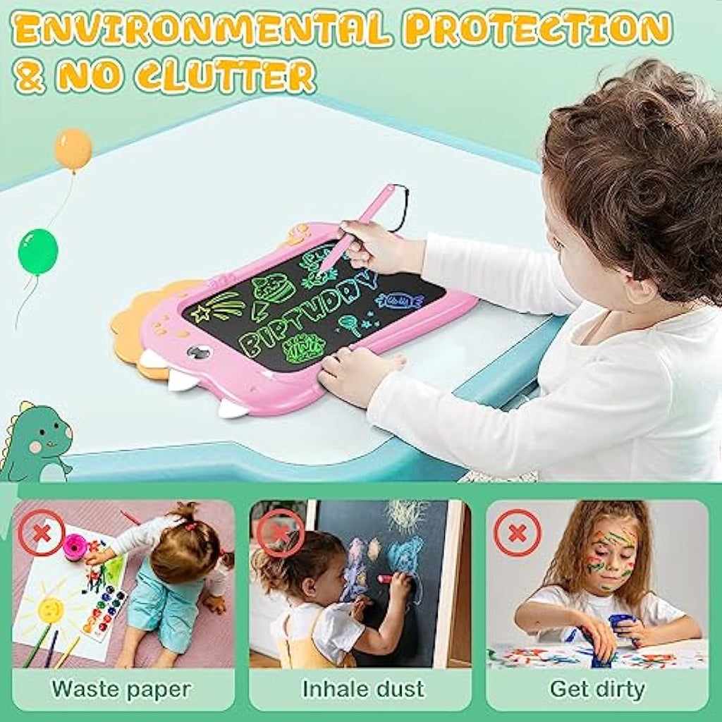 Kizmyee 8.5" LCD Writing Tablet – Dinosaur Doodle Board for Kids