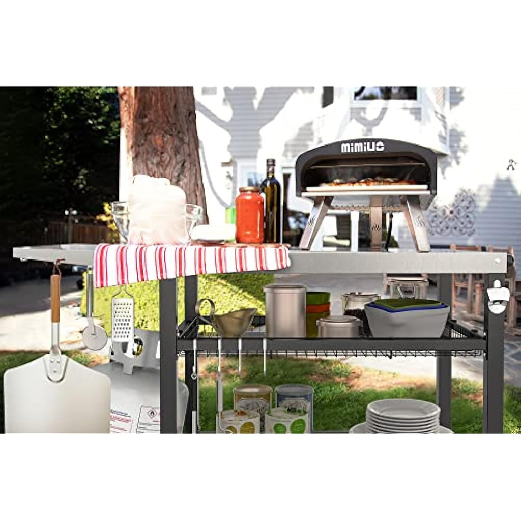BBQ Prep Table – Stainless Steel Heavy Duty Grill Trolley