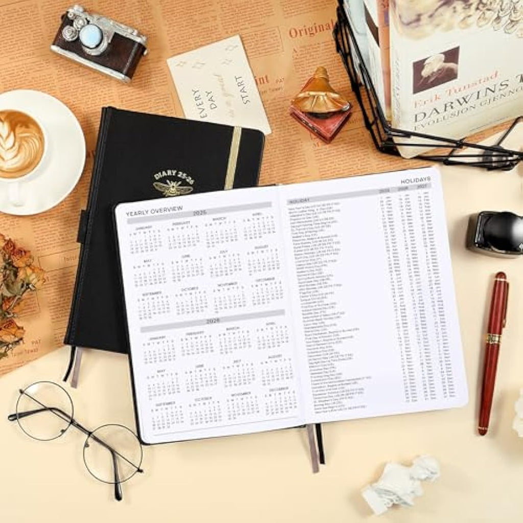 Academic Diary 2025-2026 – A5 Day Per Page Daily Planner