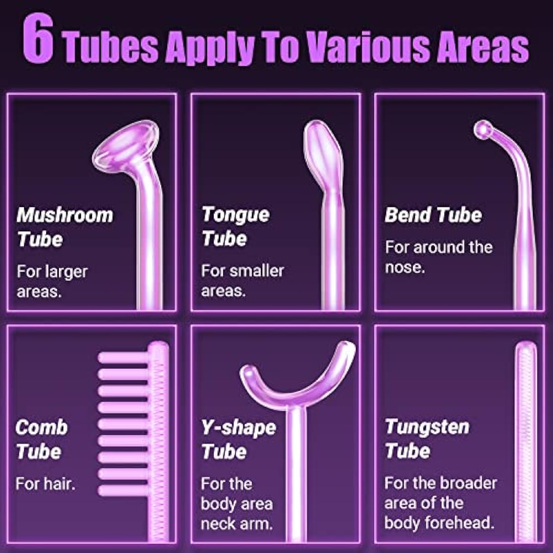 UUPAS 6-in-1 High Frequency Facial Wand | Argon Skin Tightening Device