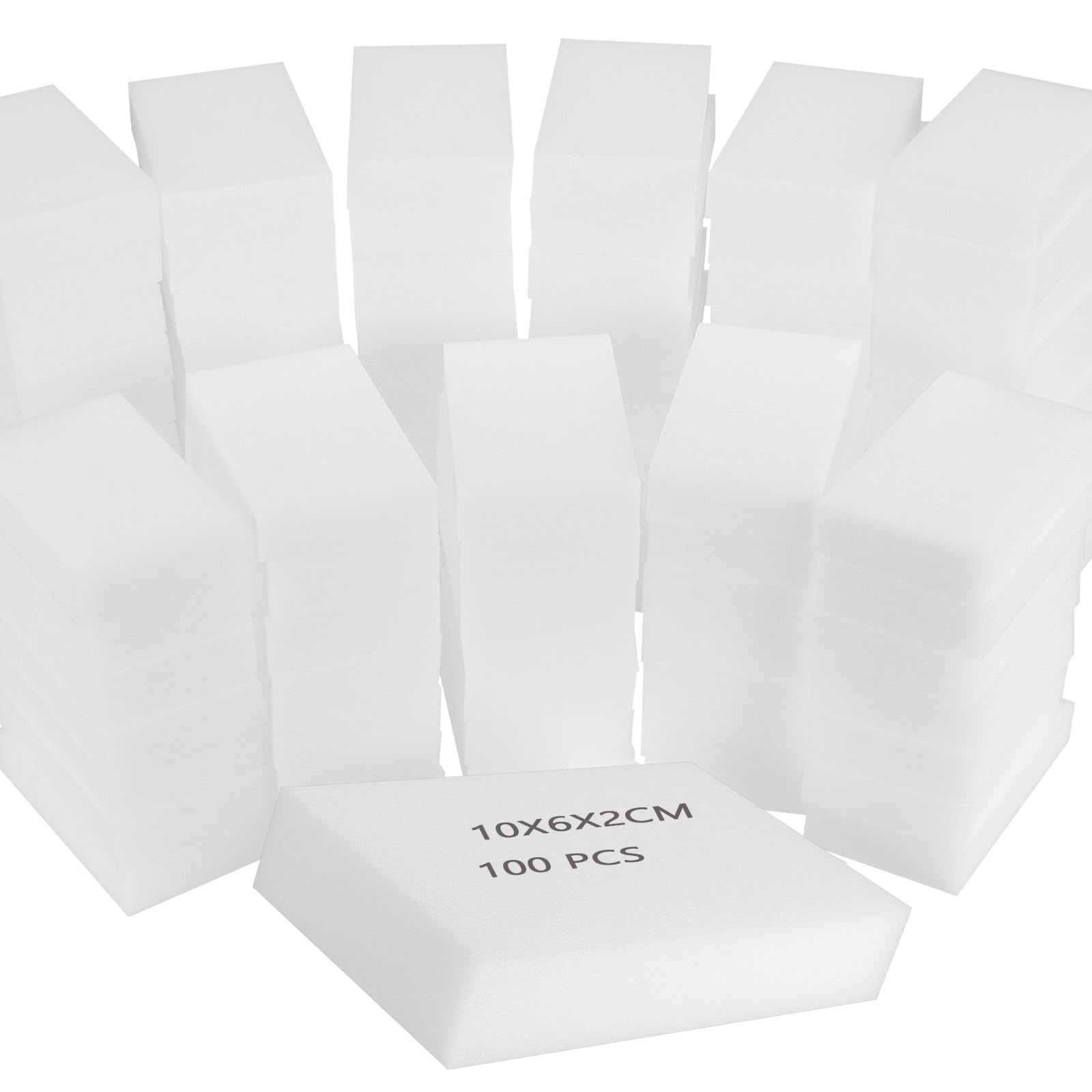 ZOENHOU 100 Pack Magic Eraser Sponges – High-Density Melamine Foam Pads