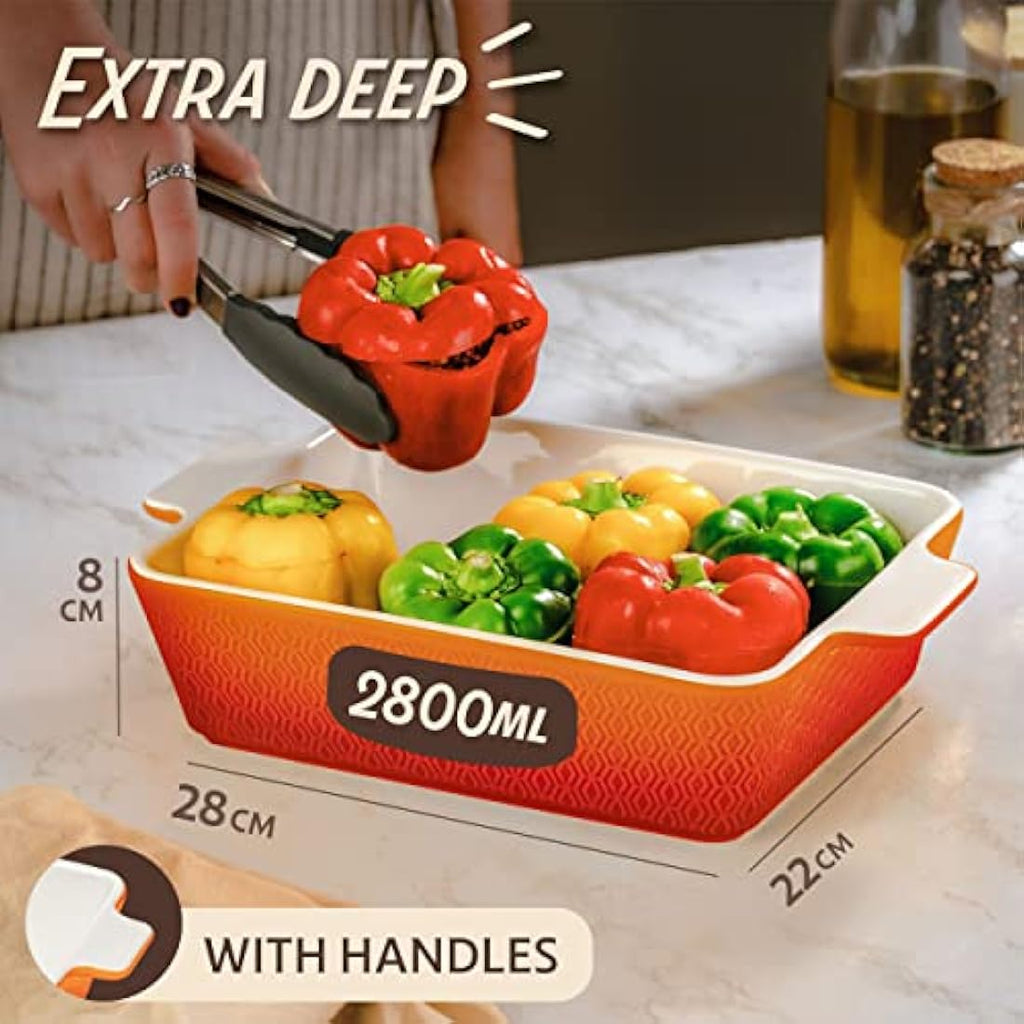 Jolof Store Ceramic Casserole Dish – 28cm Non-Stick Lasagne Baker