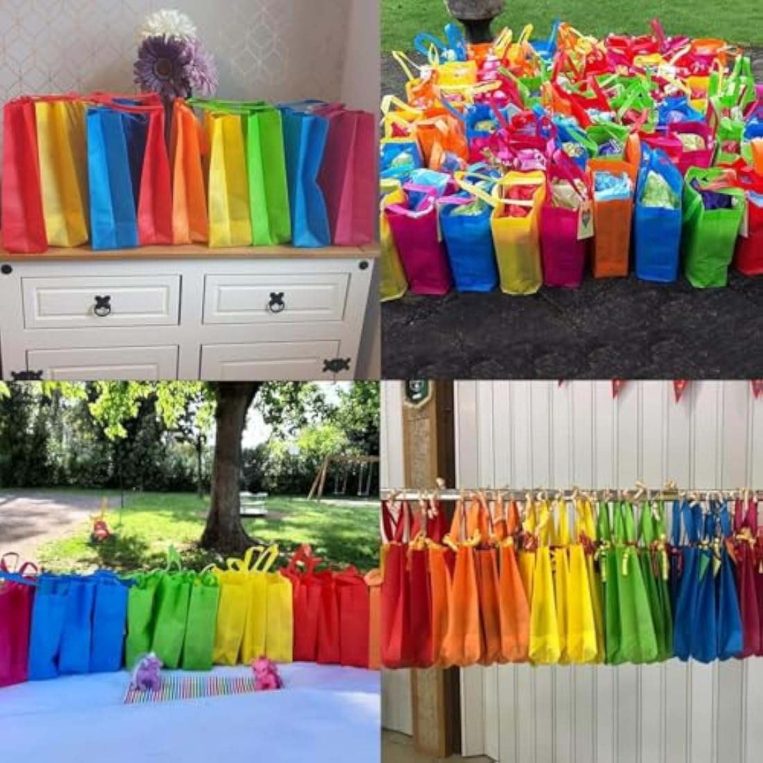 BOENFU 30 Pcs Non-Woven Party Bags with Handles - Reusable Gift Totes