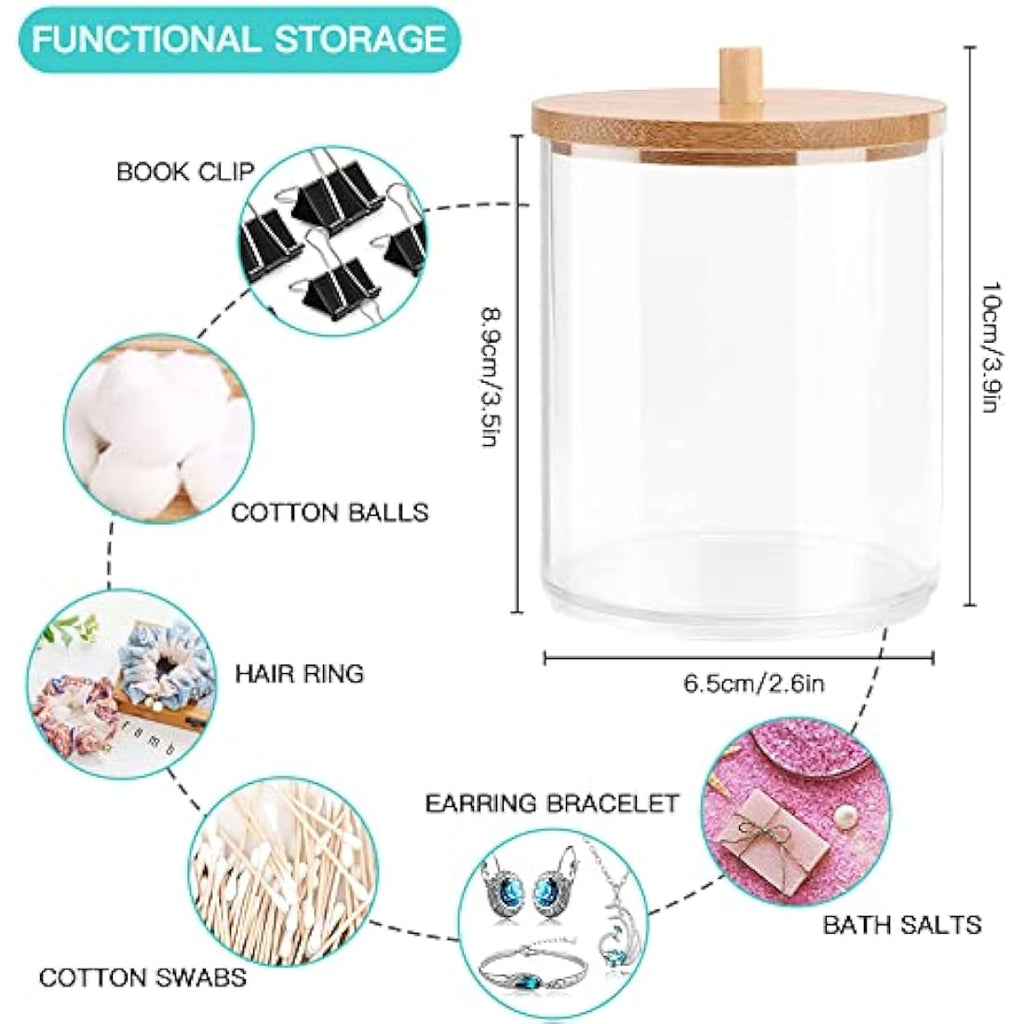 7-Piece Bamboo & Plastic Bathroom Accessory Set - White