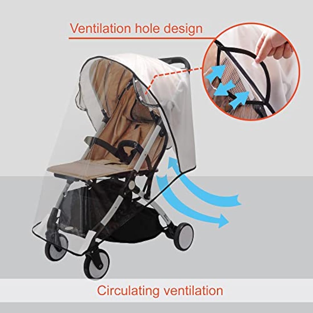 Bemece Universal Stroller Rain Cover | Waterproof EVA Weather Shield