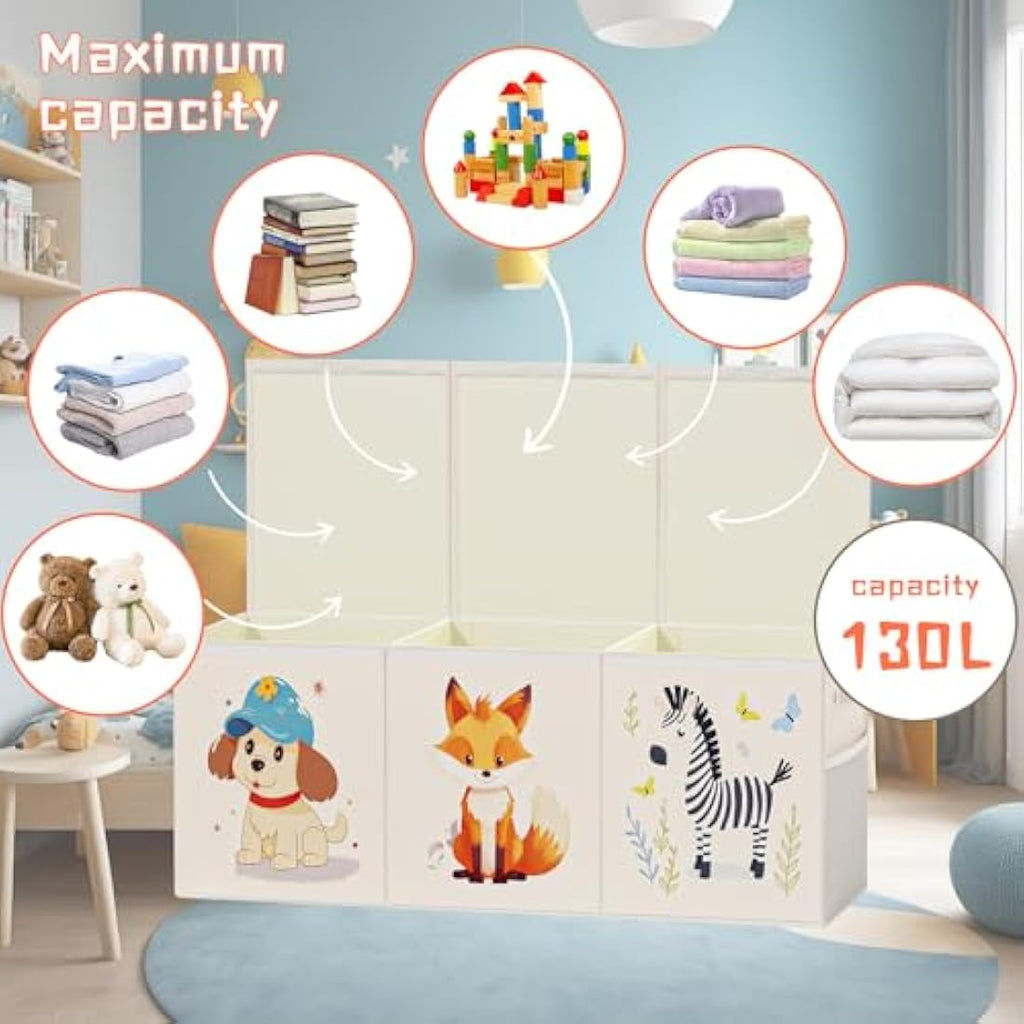 Extra Large Toy Box – 135L Collapsible Fabric Storage Chest