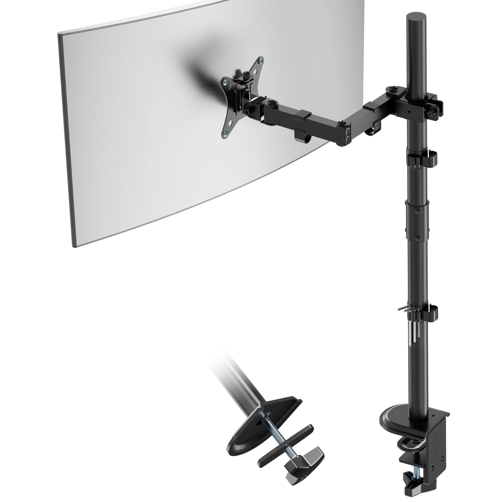 PUTORSEN 31.5'' Extra Tall Single Monitor Arm Desk Mount for 13-35" Screens