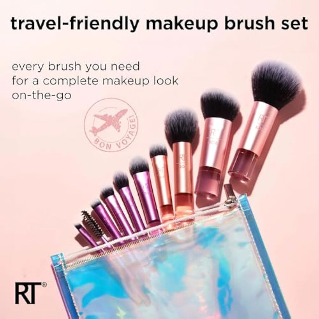 Real Techniques Travel Fantasy Mini Makeup Brush Set | 11-Piece Kit