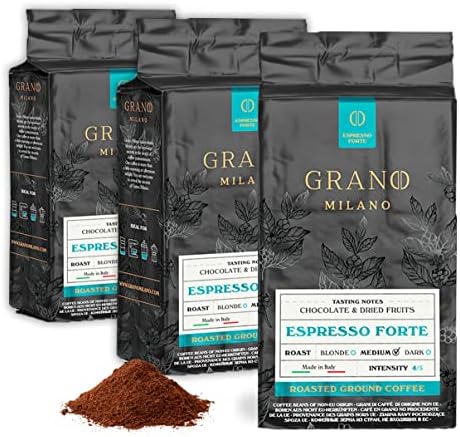 Grano Milano Ground Coffee | Espresso Forte Medium Roast, 750g