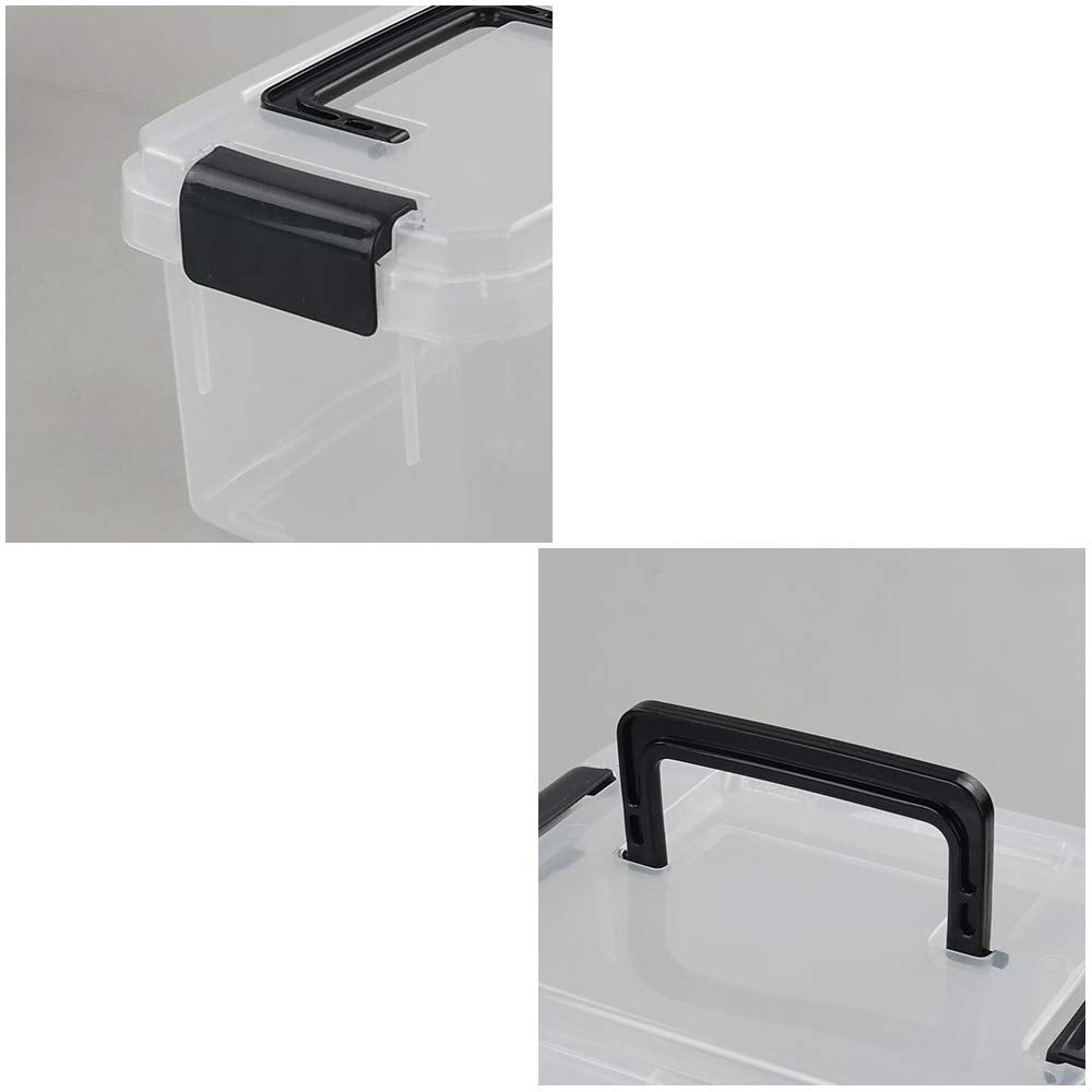 Dehouse 2 L Plastic Mini Storage Latch Box, 4 Packs Clear Storage Box, F - image 2