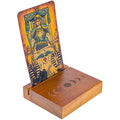 Curawood Moon Phase Tarot Card Holder Stand - Wooden Altar Decor