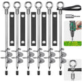 Jolof Store 45cm Heavy Duty Ground Anchor Spiral Tent Pegs - 6 Pack
