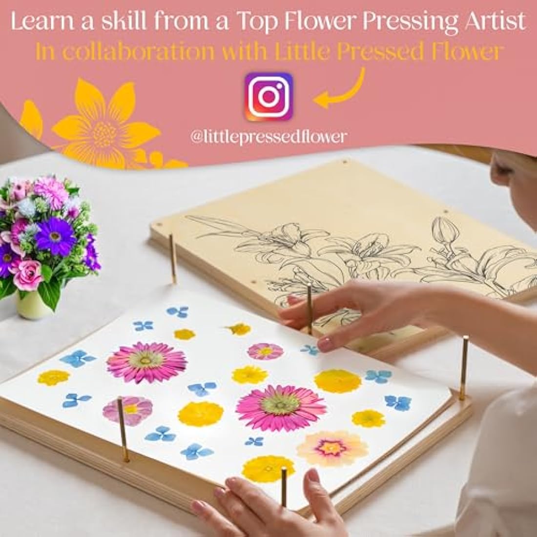 Berstuk Extra Large Flower Press Kit | 15x11.4" Wooden Preservation Kit