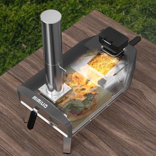 Mimiuo Portable Pellet Pizza Oven with Stone | Outdoor Wood-Fired Maker